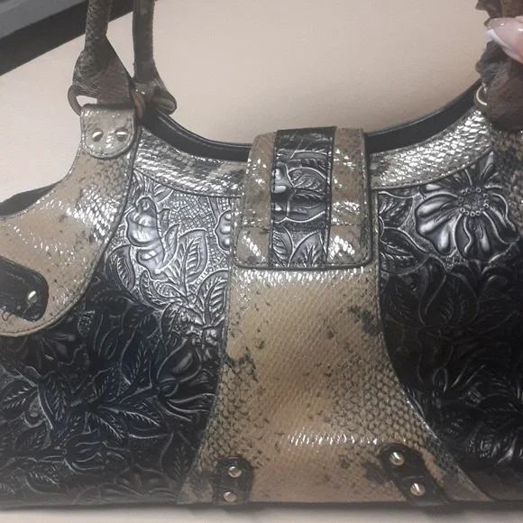 Sharif Snakeskin purse & dust bag 17 x 8.75.PRE-LOVED, USED 1 DAY!!!!